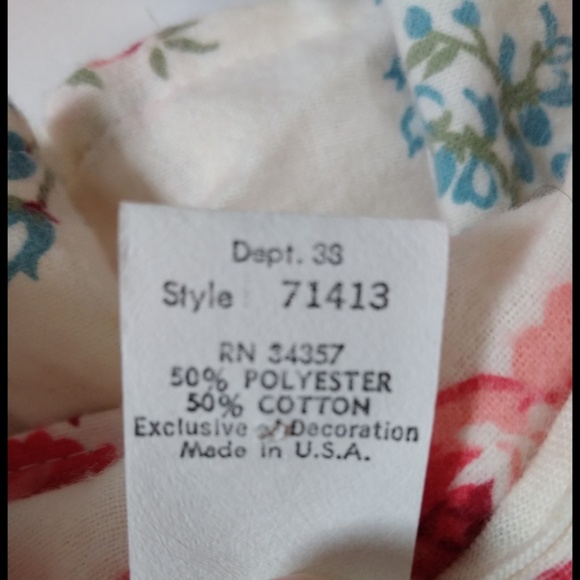 Vintage Sears 2-pc floral pajama set Size 38 - Picture 7 of 8